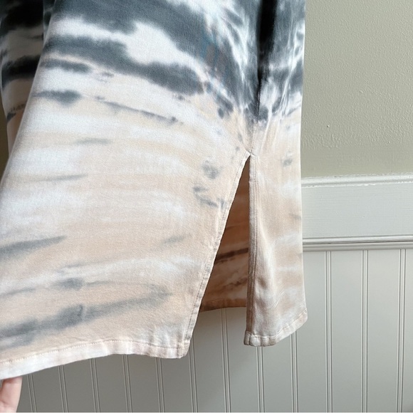 Anthropologie Dolan Trina Tie-Dye Midi Dress in Gray and Cream, Size XS - Picture 7 of 11